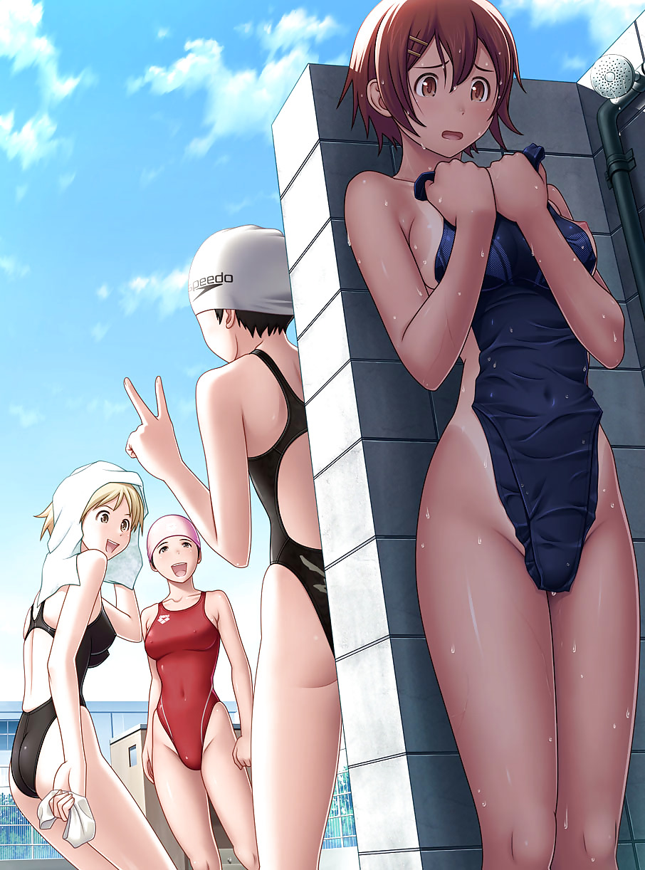 Anime Mädchen Auf Einteilige Badeanzüge #1748354