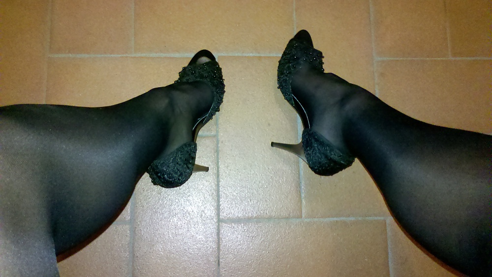 Coscie in collant nero #14359691
