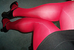Red pantyhose, tights and stockings #466432