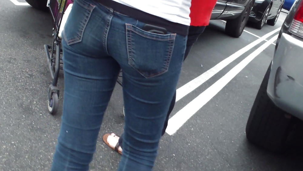 Some nice butts and ass on the street in tight jeans  #14529123
