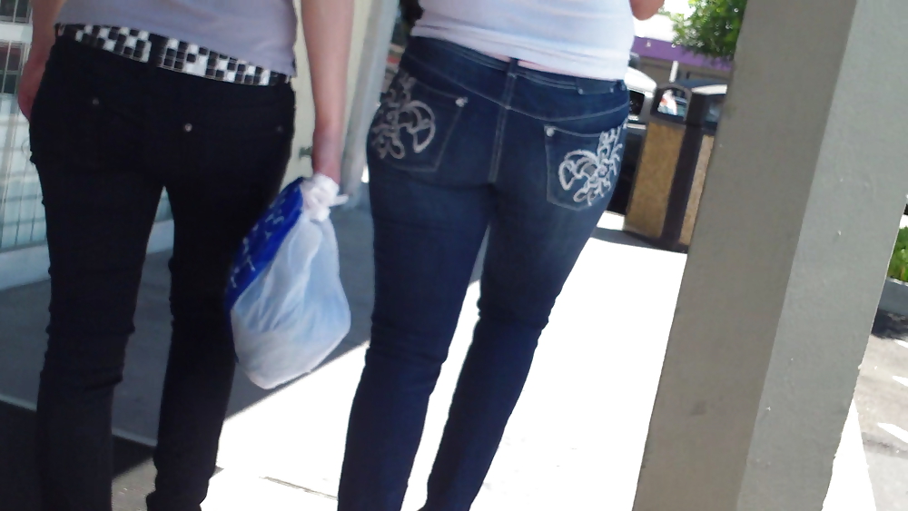 Some nice butts and ass on the street in tight jeans  #14529731