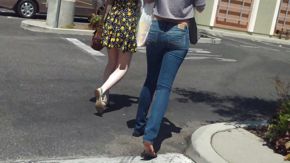 Some nice butts and ass on the street in tight jeans  #14529942