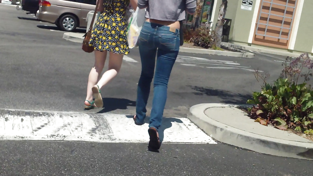 Some nice butts and ass on the street in tight jeans  #14529988