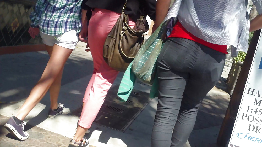 Some nice butts and ass on the street in tight jeans  #14530635