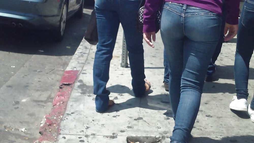 Some nice butts and ass on the street in tight jeans  #14531826