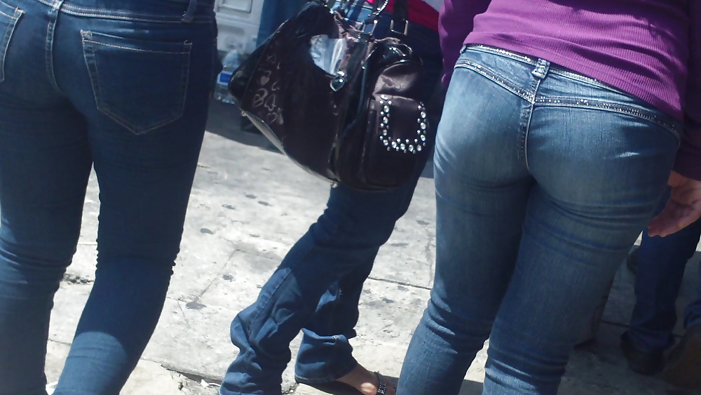 Some nice butts and ass on the street in tight jeans  #14531910