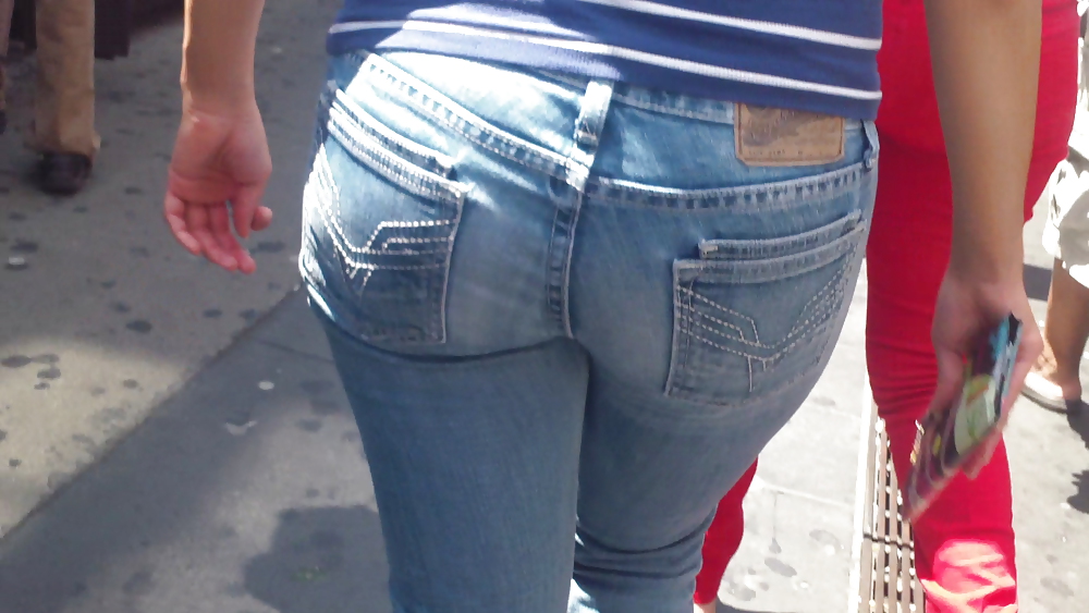 Some nice butts and ass on the street in tight jeans  #14532105