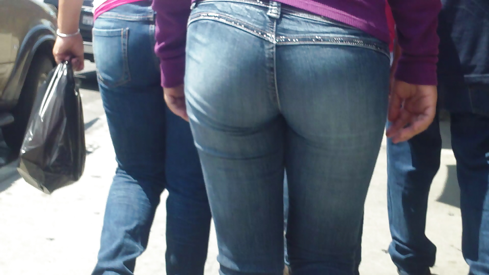 Some nice butts and ass on the street in tight jeans  #14532109