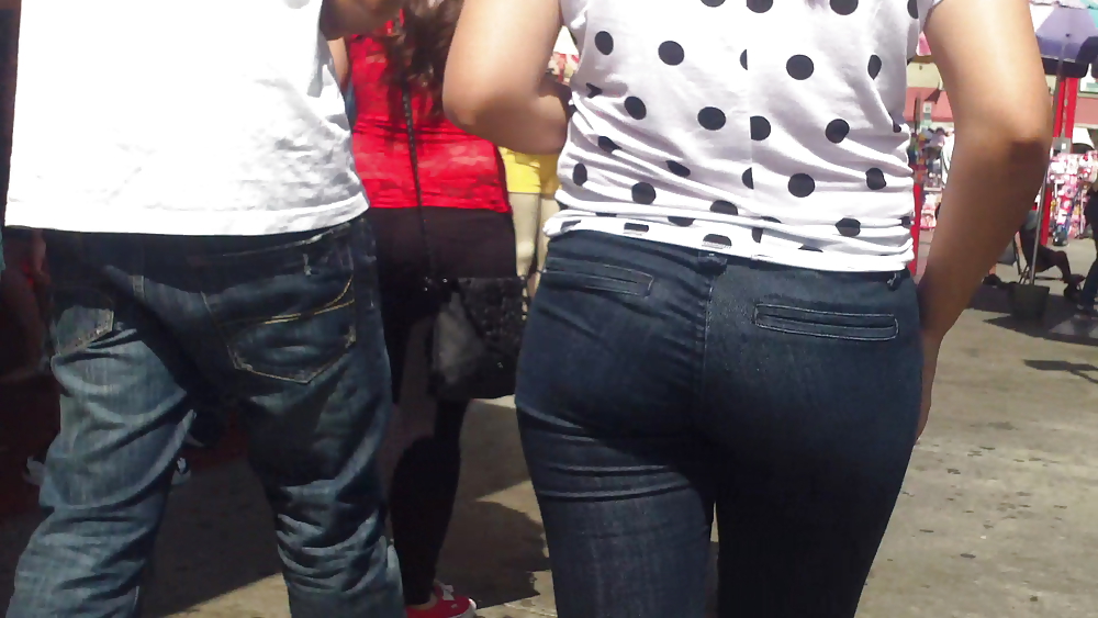 Some nice butts and ass on the street in tight jeans  #14532144