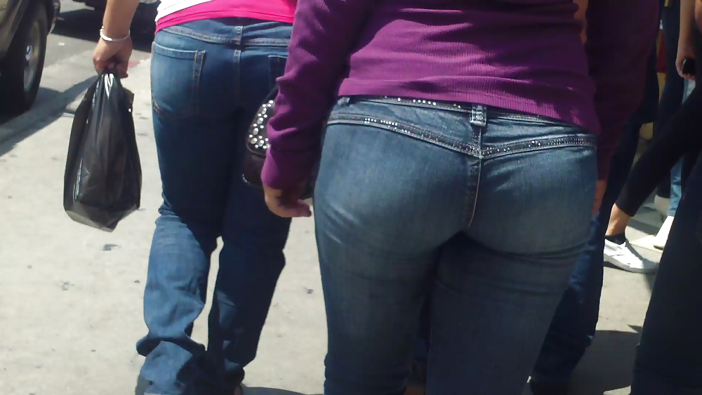 Some nice butts and ass on the street in tight jeans  #14532221