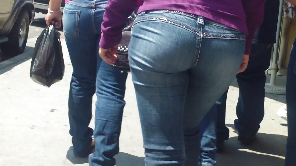 Some nice butts and ass on the street in tight jeans  #14532245