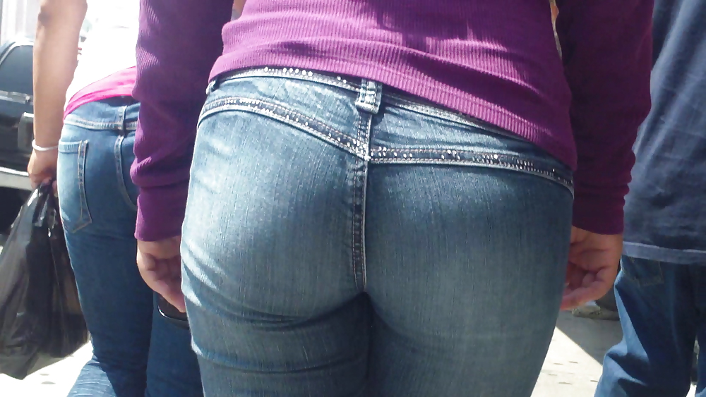 Some nice butts and ass on the street in tight jeans  #14532261