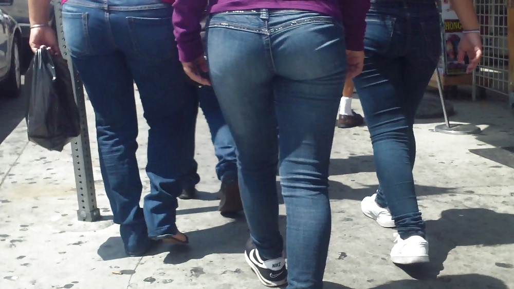 Some nice butts and ass on the street in tight jeans  #14532292