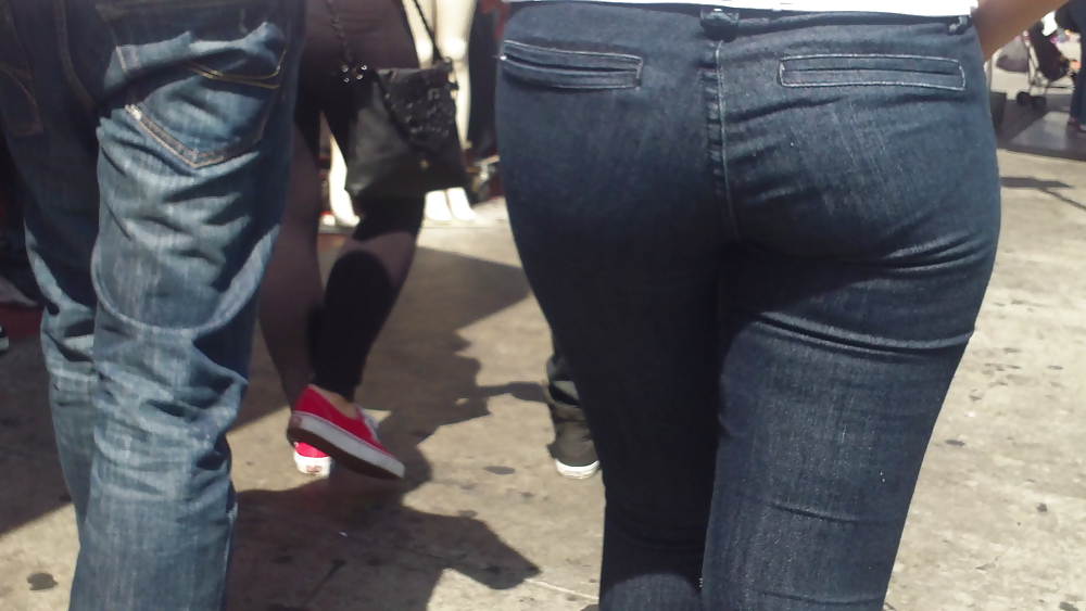 Some nice butts and ass on the street in tight jeans  #14532307