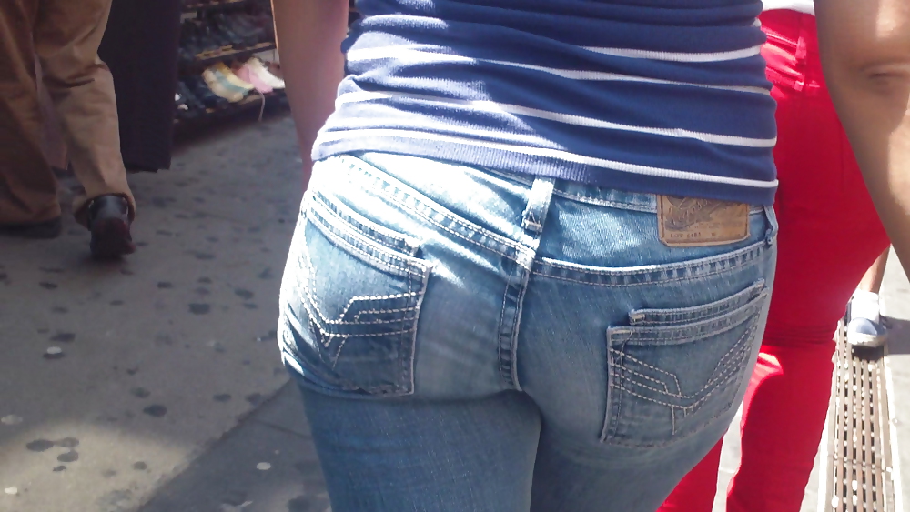 Some nice butts and ass on the street in tight jeans  #14532352