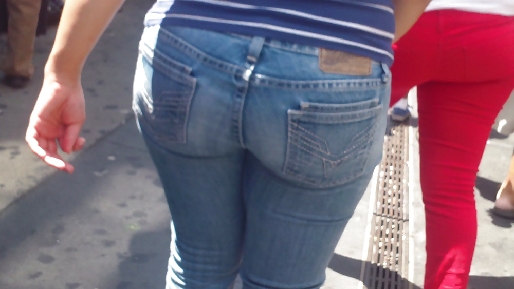 Some nice butts and ass on the street in tight jeans  #14532495