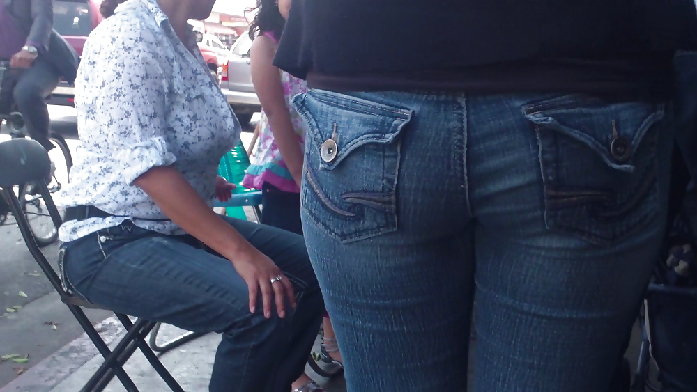 Some nice butts and ass on the street in tight jeans  #14532520