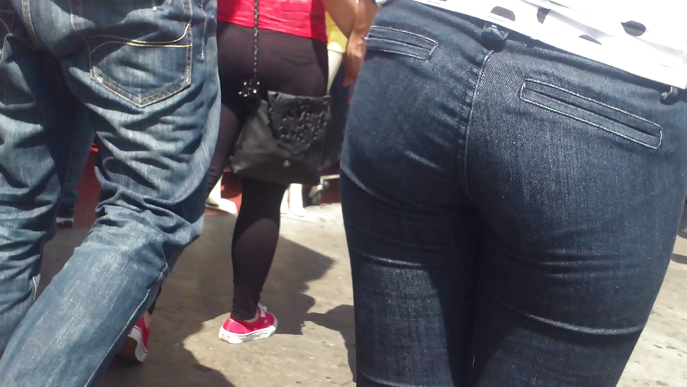 Some nice butts and ass on the street in tight jeans  #14532589