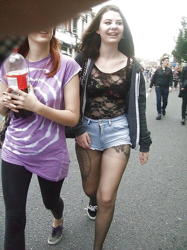 Teens in nylons and shorts #17084617