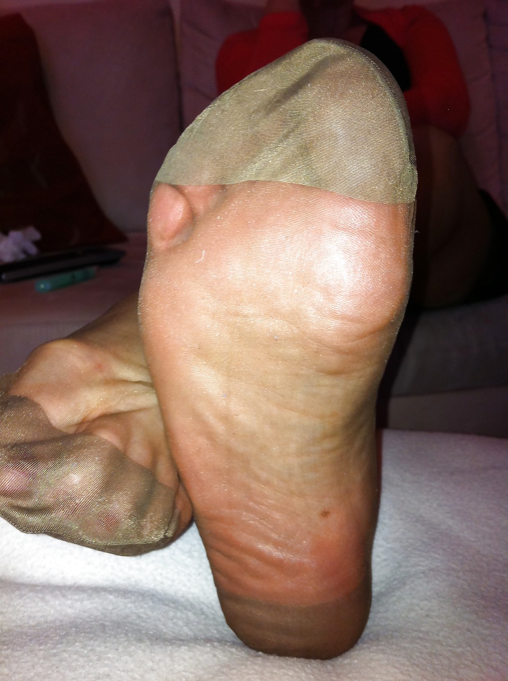Wifes nylon feet  #8702620