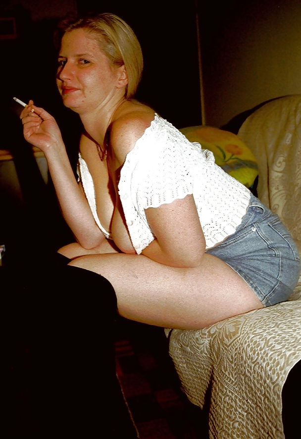 Sag - Sexy Babe Kurze Jeans-Mini Weiße Bluse BH 04 #17905527