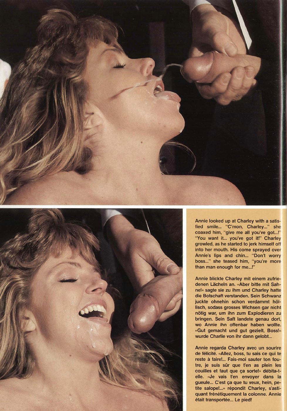 女性の顔にかかるレトロなザーメン
 #19599788