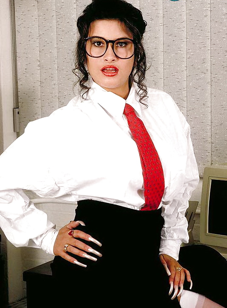 Busty secretary Zoryna stockings heels #7698478