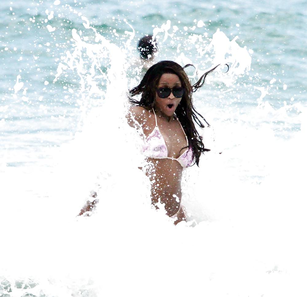 Ciara - nice booty shots in a bikini at Miami Beach #4712745