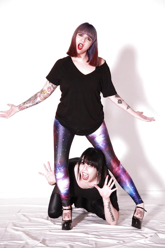 My sis and her lady friend, horny, leggings, tights, spandex, #9352583
