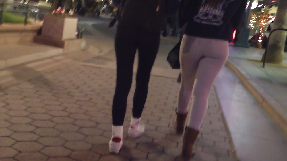 Nice Teen ass & butt in white jeans  #10295516