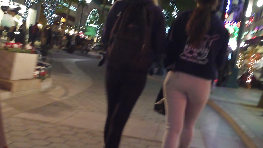 Nice Teen ass & butt in white jeans  #10295573