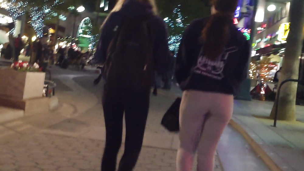 Nice Teen ass & butt in white jeans  #10295601