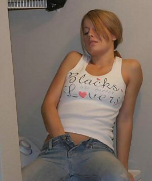 White girls with tee or other sign that love black cocks #1426217