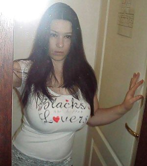 White girls with tee or other sign that love black cocks #1426242