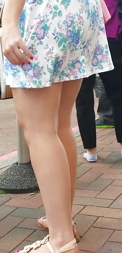 Taskmasters Travels 11: Teen in short dress on windy day #22671885