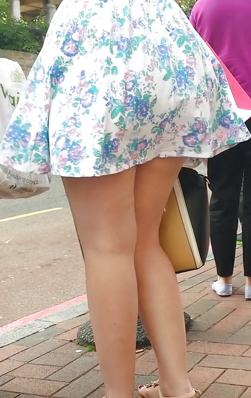 Taskmasters Travels 11: Teen in short dress on windy day #22671920