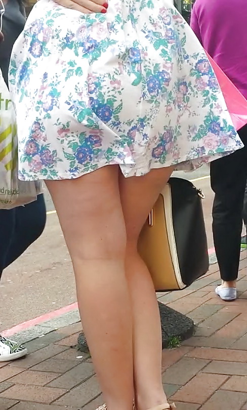 Taskmasters Travels 11: Teen in short dress on windy day #22671938