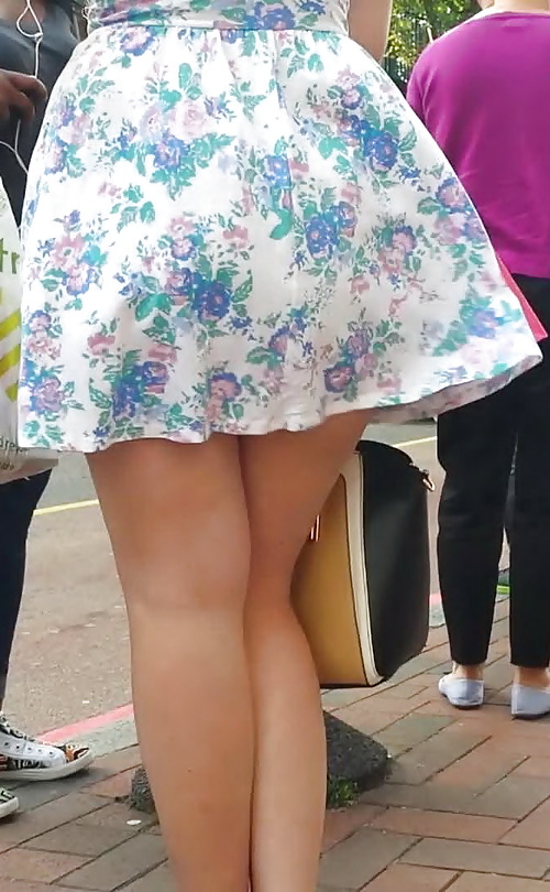 Taskmasters Travels 11: Teen in short dress on windy day #22671943