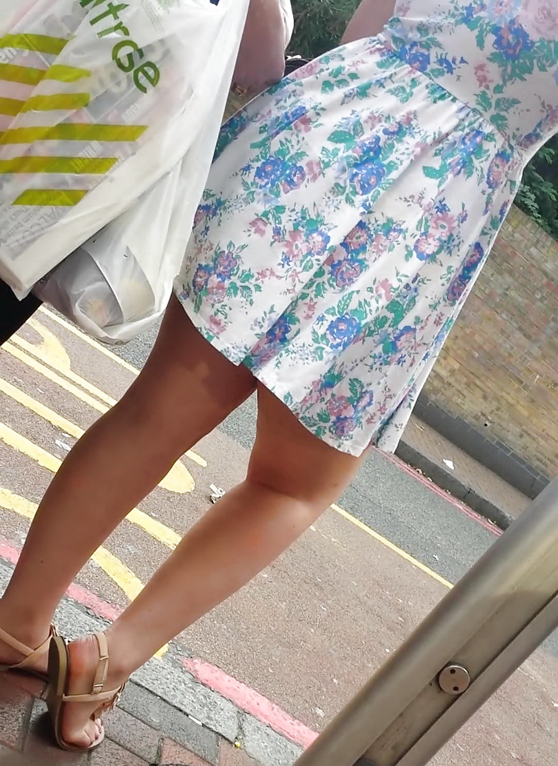 Taskmasters Travels 11: Teen in short dress on windy day #22672072