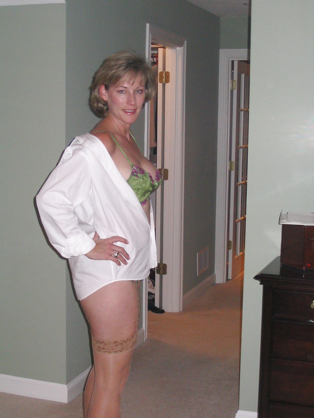 Blonde Mature Wife Shows Off In Front Of Her Husband #21384816
