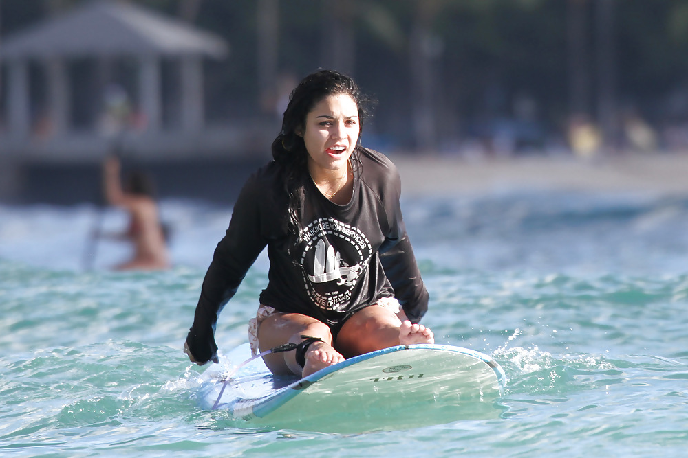 Vanessa Hudgens in Bikini Surfing in a Bikini #2595980