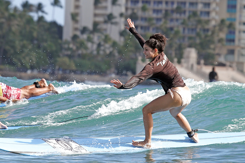 Vanessa Hudgens in Bikini Surfing in a Bikini #2596026