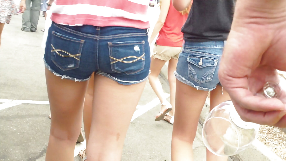 Teen butts & ass in shorts at the fair  #19402472