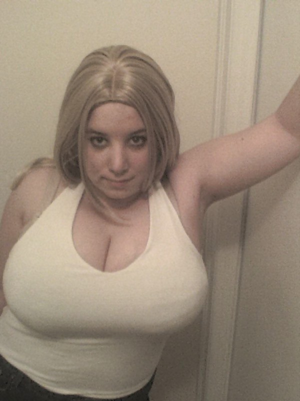 Horny white girl with substantial tits