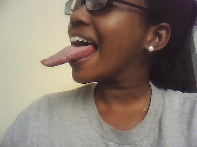 Sexy long tongue ebony #6050165