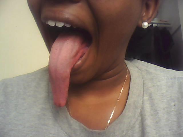 Sexy long tongue ebony #6050170