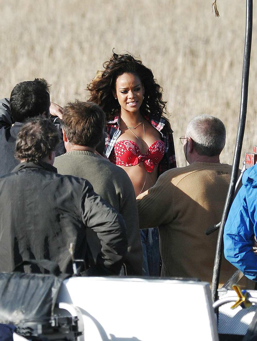 Rihanna filming We Stumbled on Love in Ireland GRABS TITS #9959559