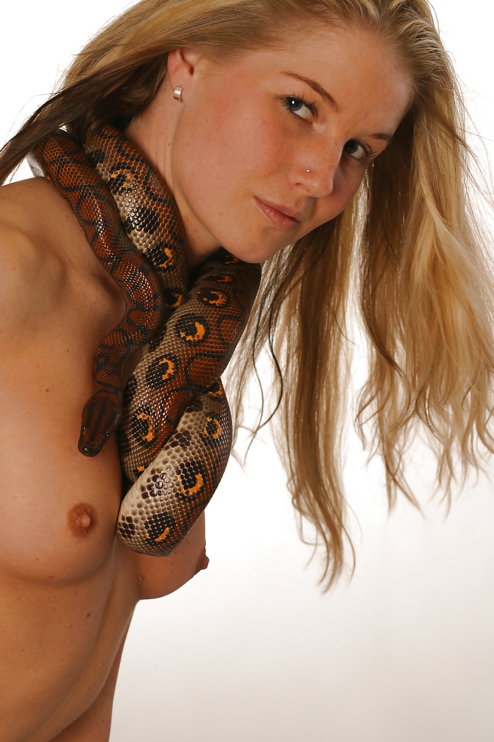 Girls and snake