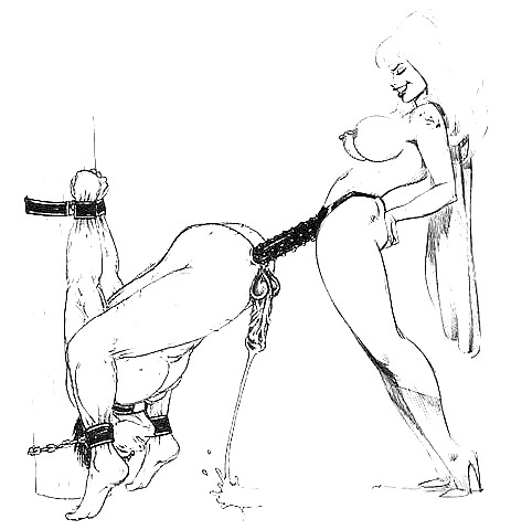 Thematic Drawn Porn Artwork 13 - Femdom Stap-on #9662241