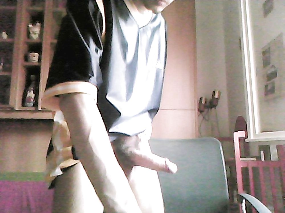 Webcam stroking my cock